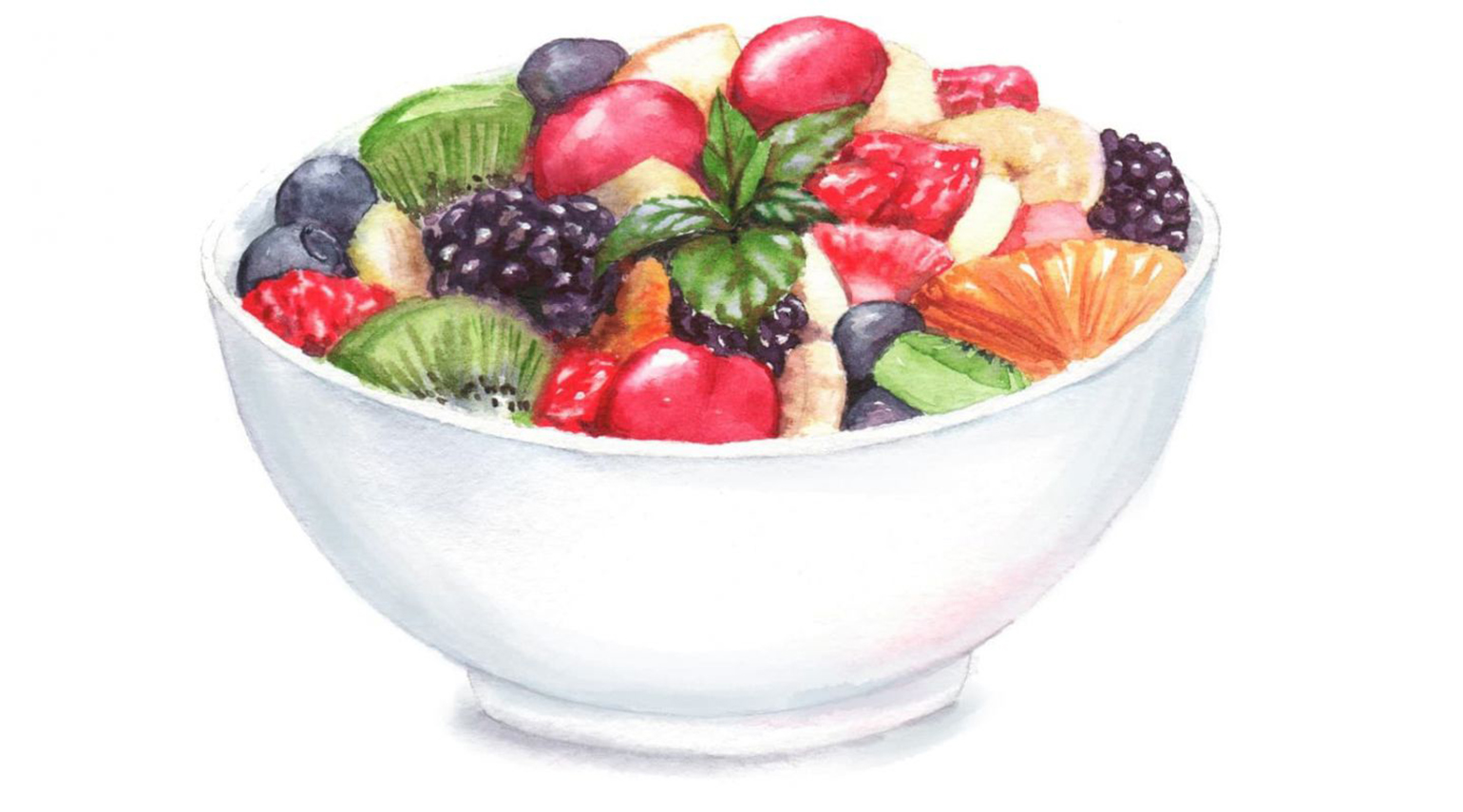 Ilustração de taça de salada de frutas