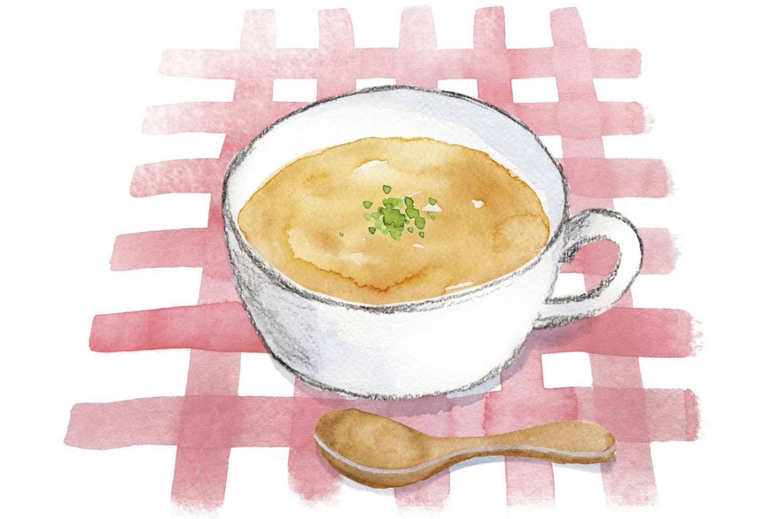 Green bean soup illustration