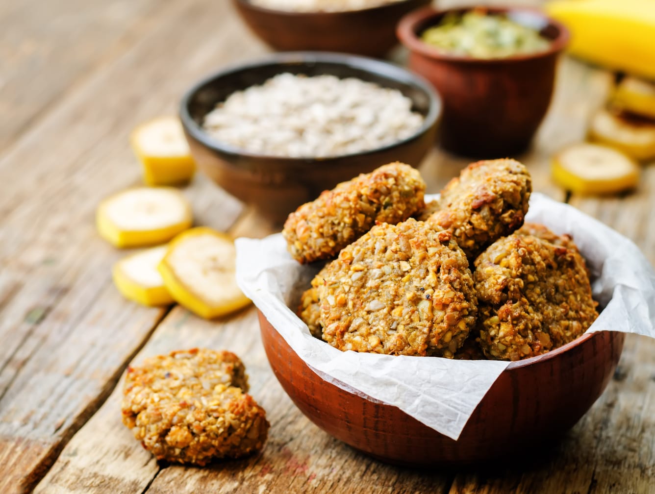 Oats and banana biscuits