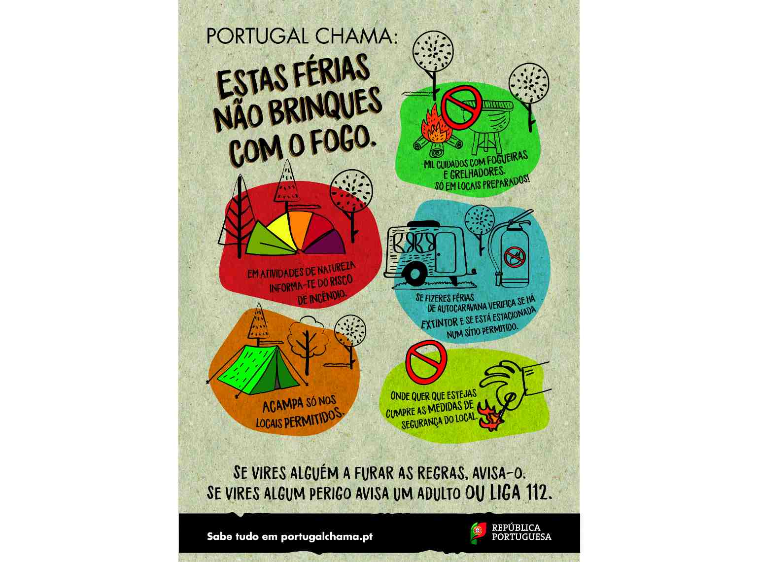 Cartaz Portugal Chama, da República Portuguesa.