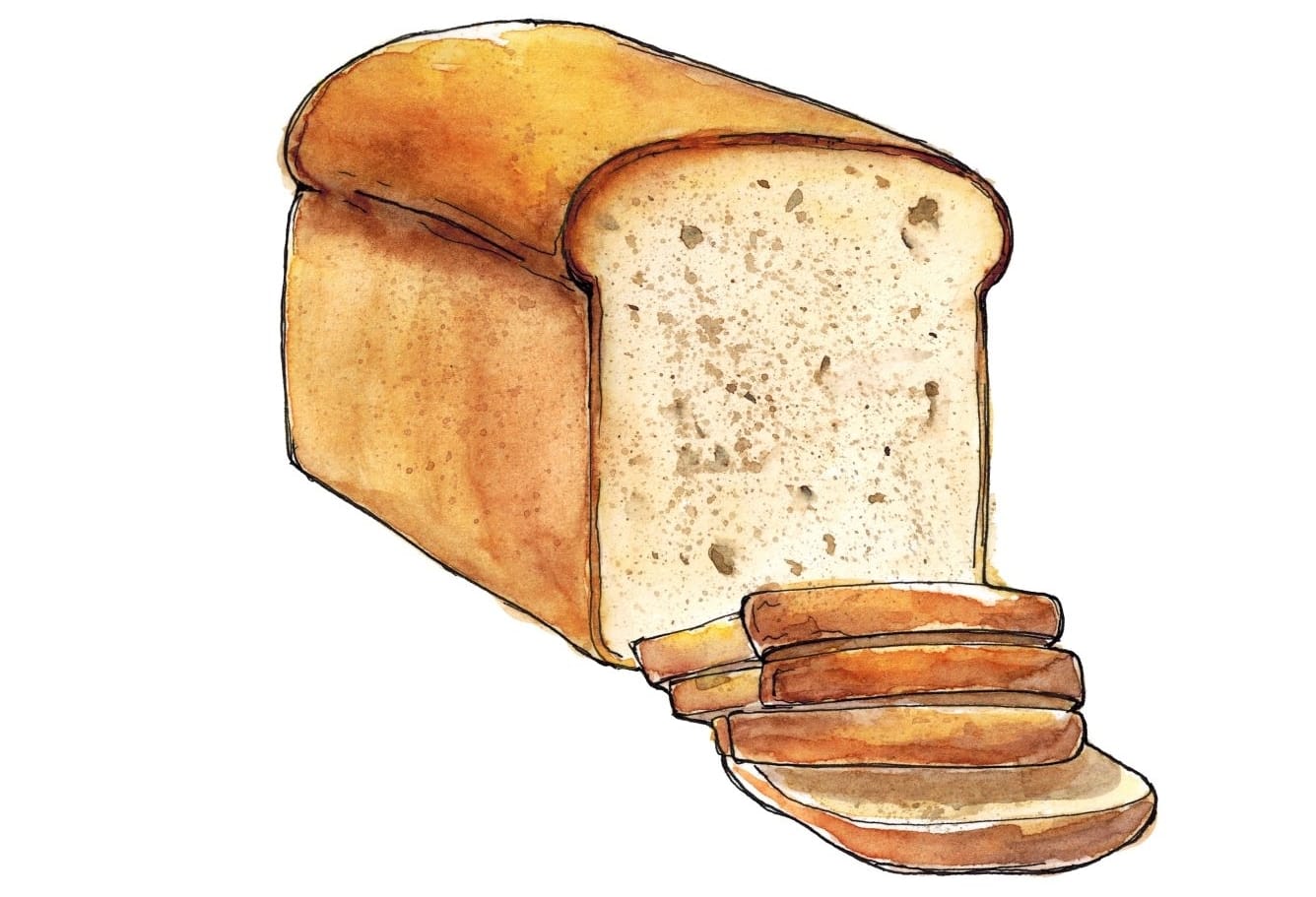 Loaf bread illustration.