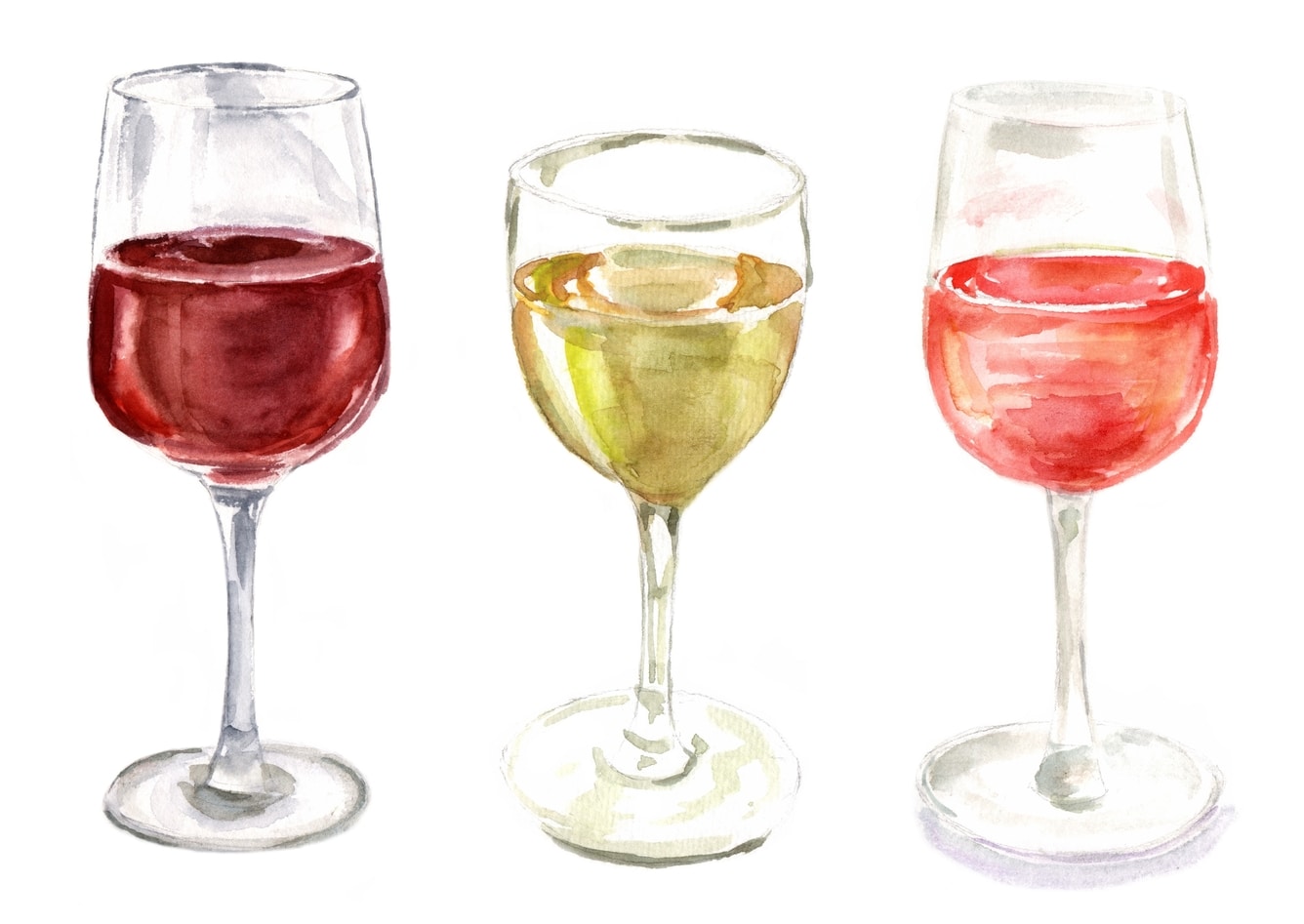 Wine glasses illustration.