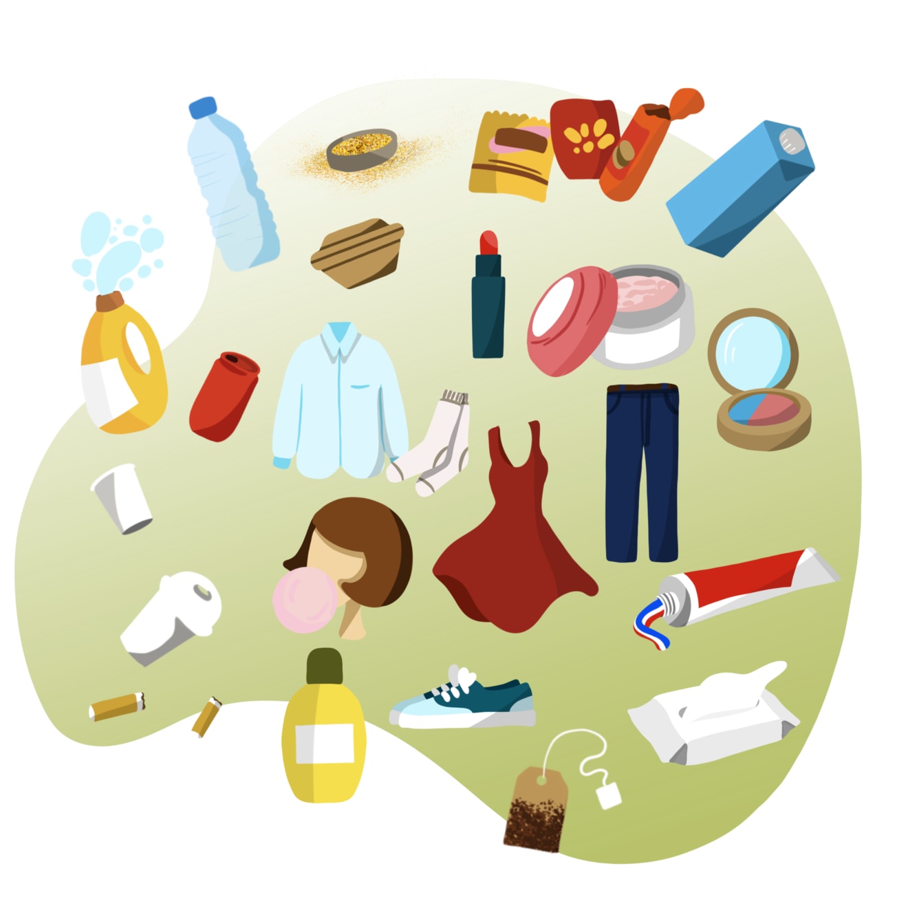 Produtos com microplásticos