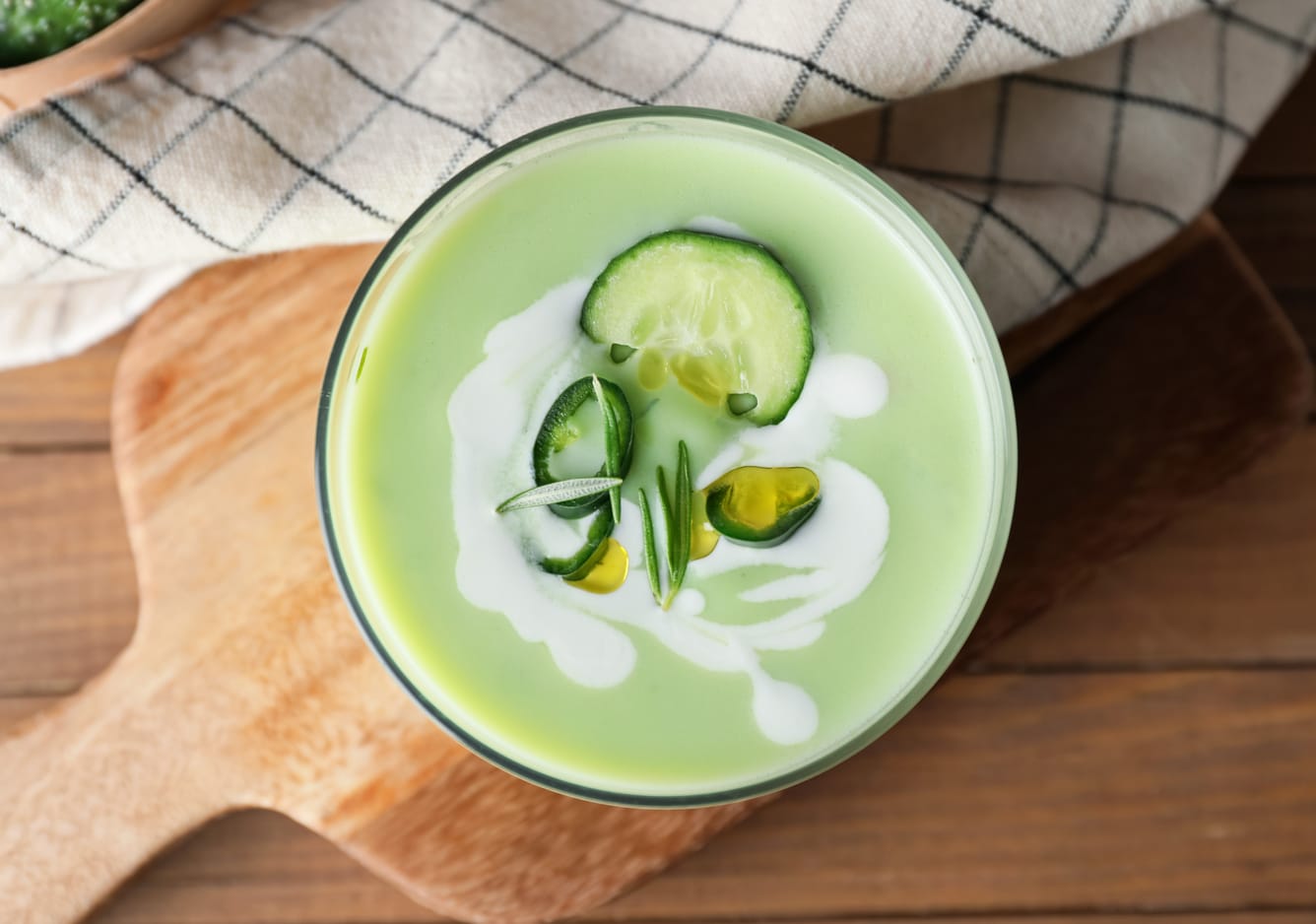 Cucumber soup bowl.
