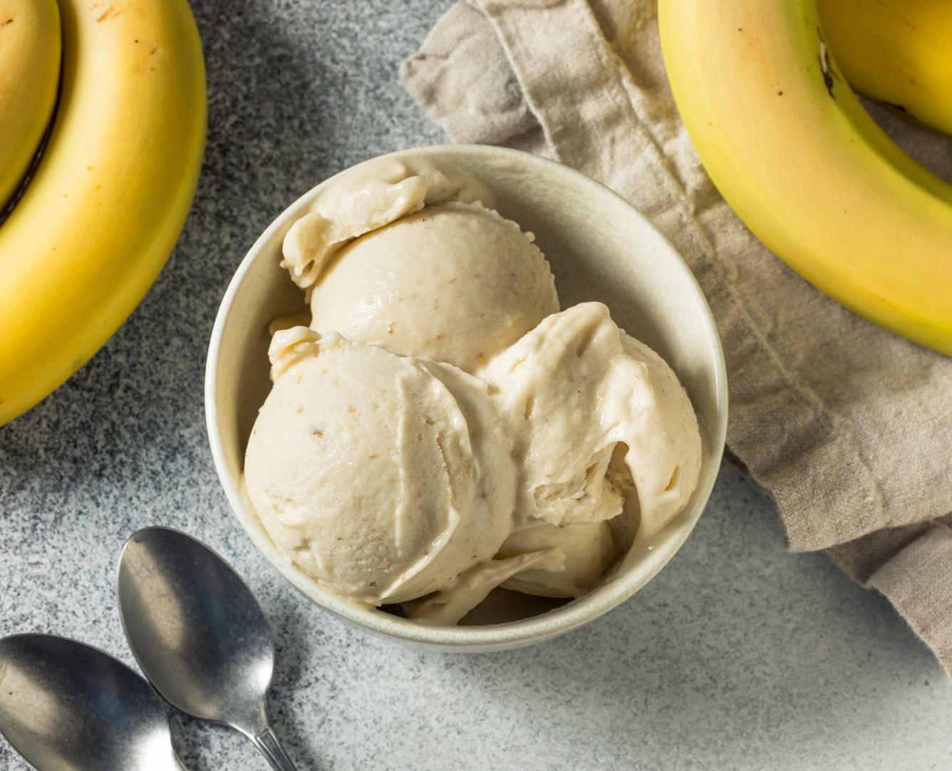 Banana ice cream bowl
