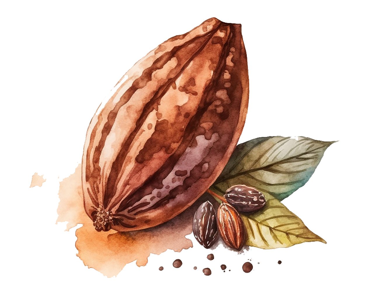 Illustration of a cocoa pod.