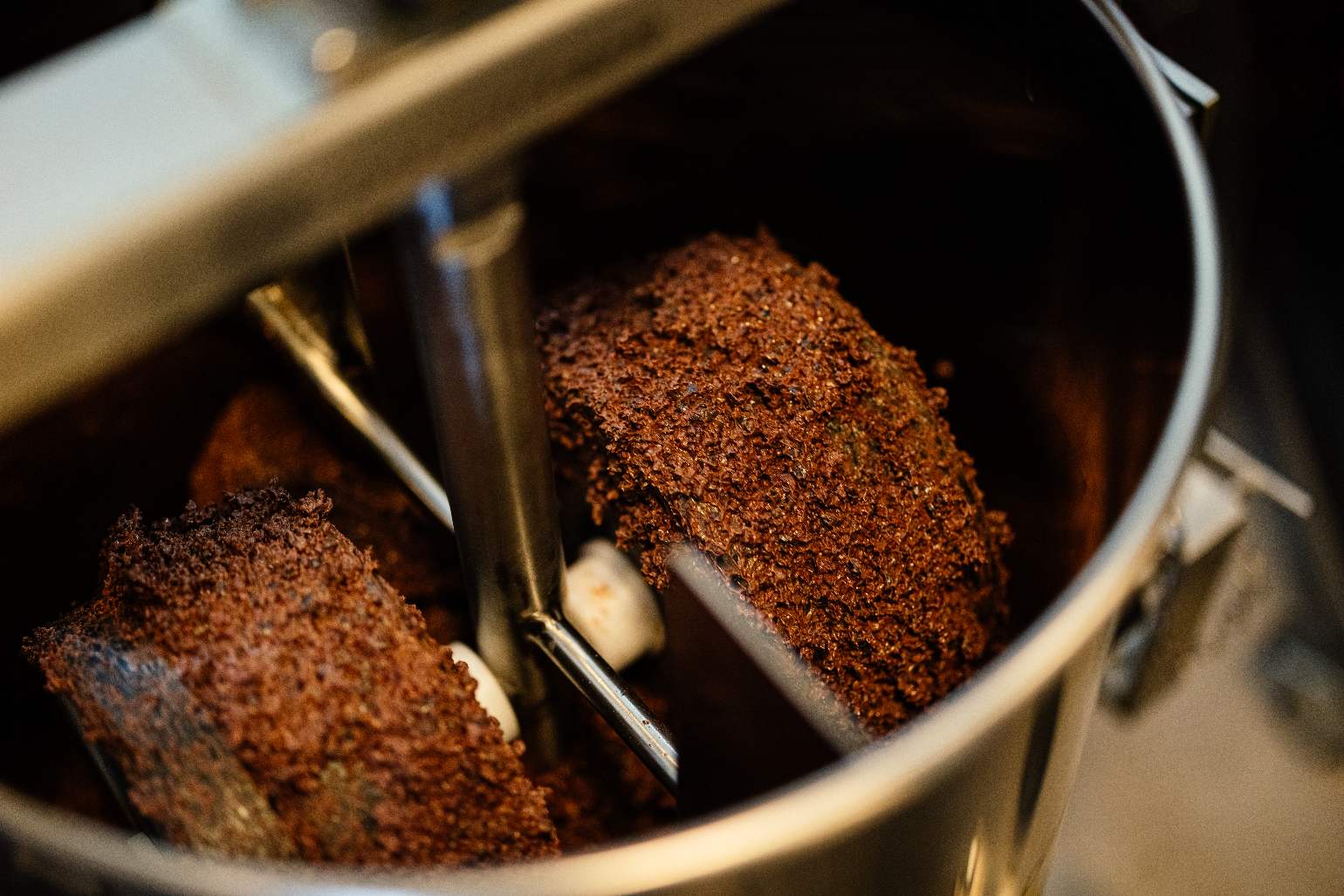 Ground cocoa nibs in a GLAD shop.