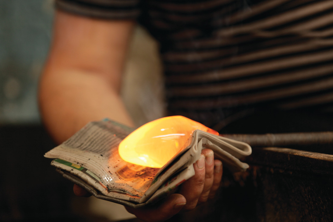 Hand glass blowing