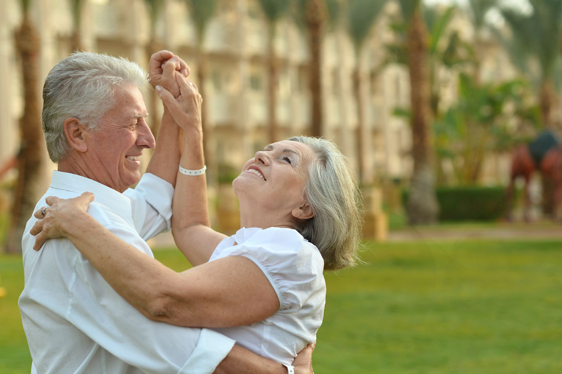 Happy Mature couple in love enjoy vacation