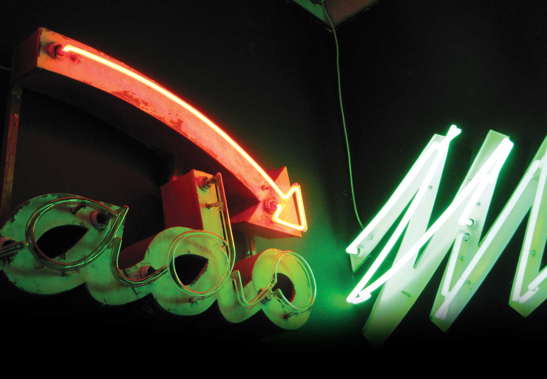 Details of an old neon