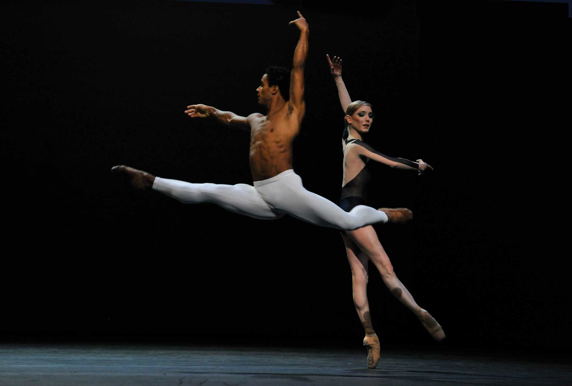 Sarah Lamb and Marcelino Sambe in the Royal Ballet's production of David Dawson's The Human Seasons at the Royal Opera House