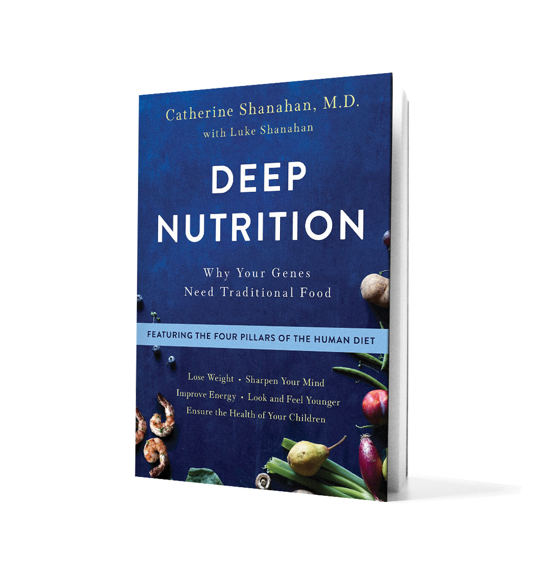 Deep Nutrition book with white background.