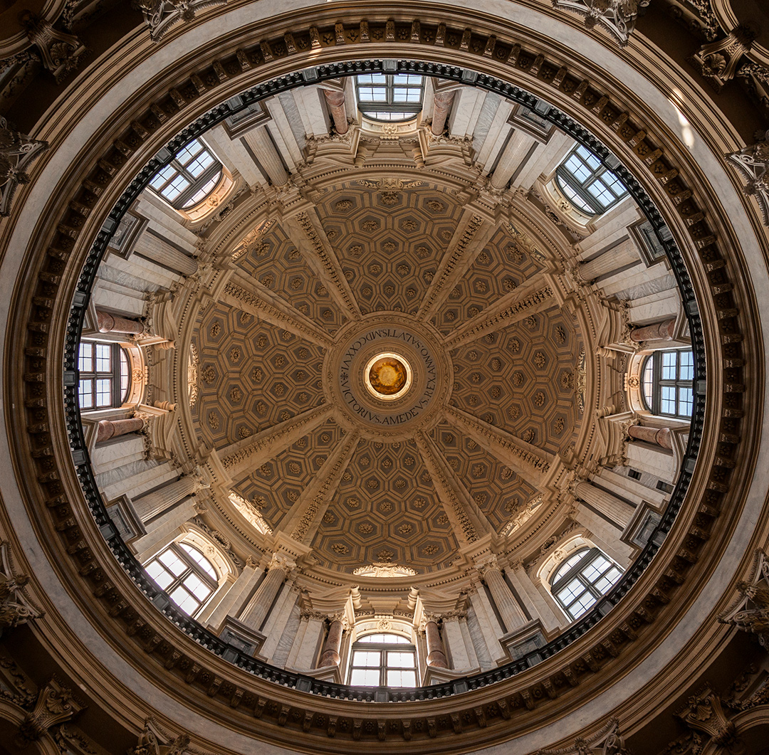 Interior of the dome of the Basilica of Superga, Turin. Italy, 18th century.