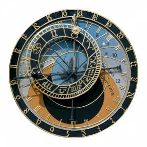 Famous astronomical clock in Prague, Czech Republic