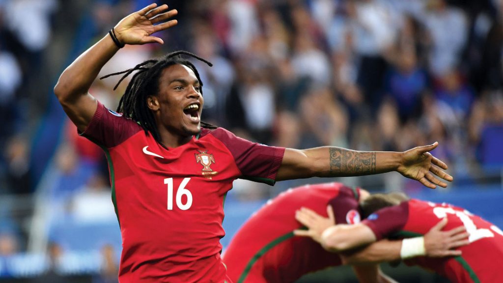 Renato Sanches celebrates after Portugal's 1-0 win against France during the UEFA EURO 2016 Final match between Portugal and France