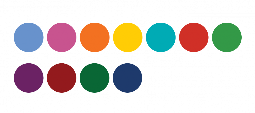 All colors of the new logo of Jerónimo Martins