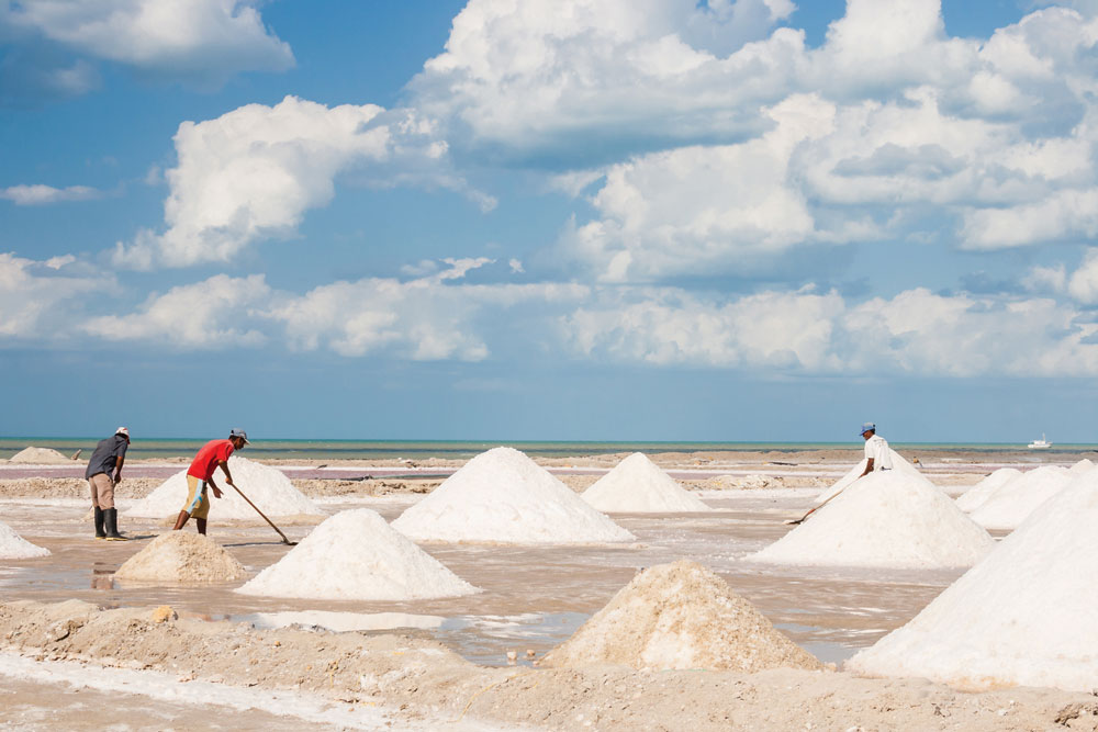 Manaure open sky salt mine at La Guajira, Colombia