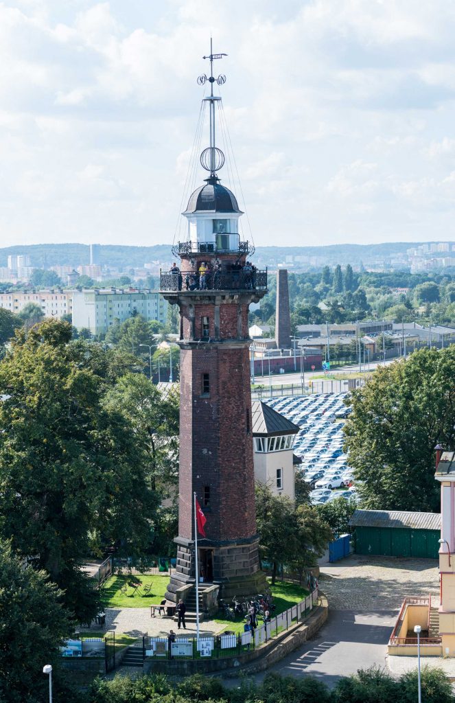 Nowy Port Lighthouse on 16 September 2017 in Gdansk, Poland. The lighthouse was built in 1893