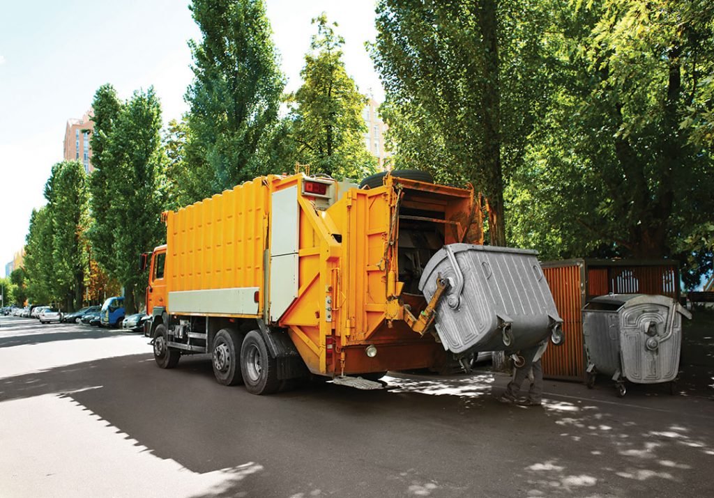 Garbage truck outdoor