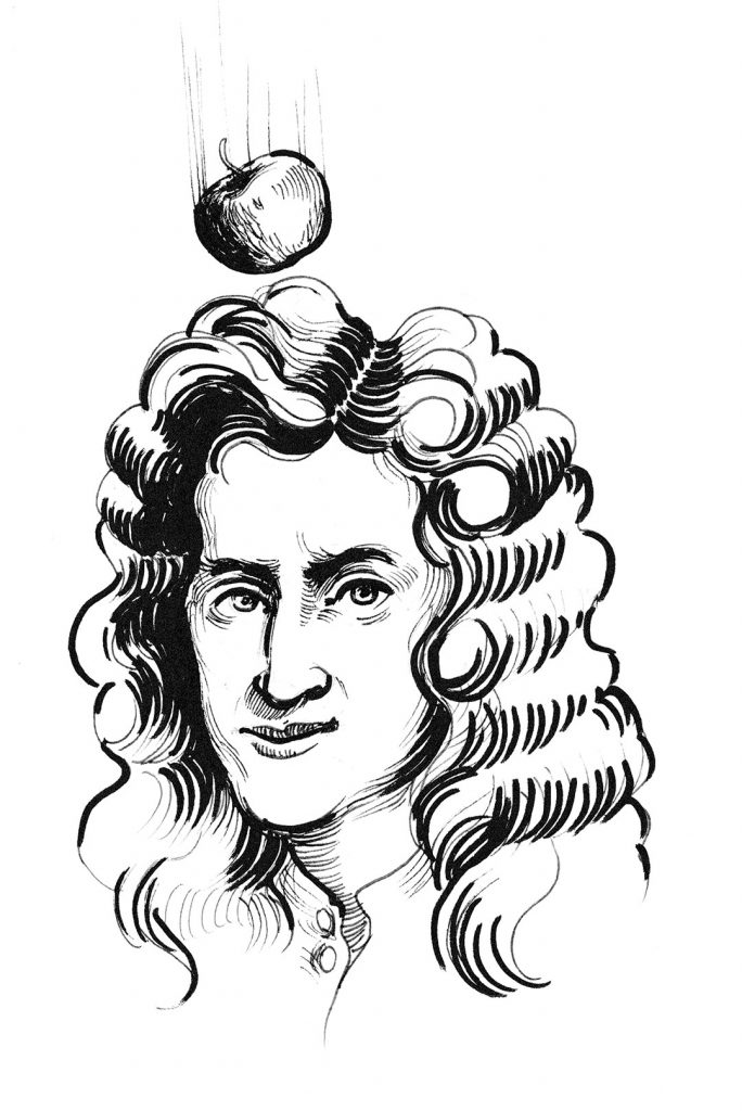 Newton and apple