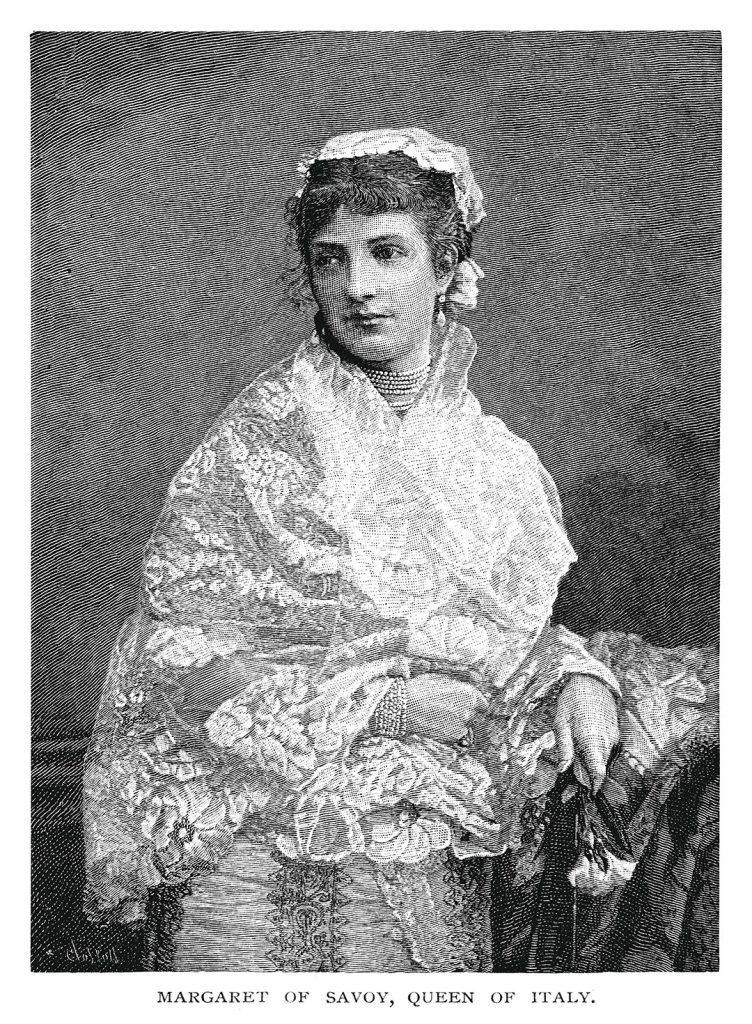 Margaret of Savoy, Queen of Italy - Scanned 1882 Engraving