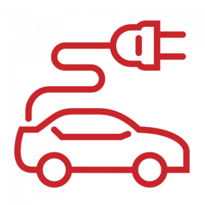 illustration of electric car charging station