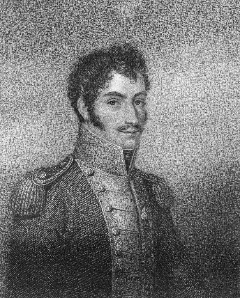 Simon Bolivar, 19th century South American revolutionary, (1836). Bolivar (1783-1830) is known as the 'Liberator' of South America from Spanish rule.