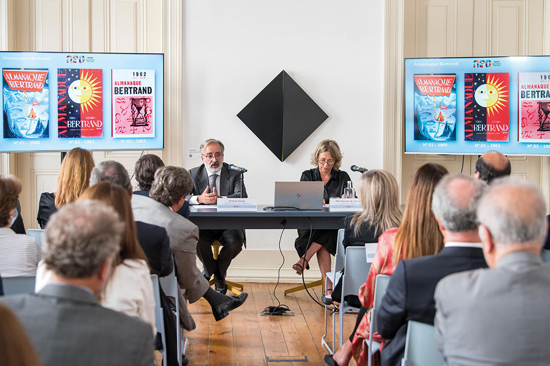 In May 2022, a commemorative edition of the emblematic Bertrand almanac was published to celebrate Jerónimo Martins' 230th anniversary. The new edition was presented by historians António Araújo and Rita Almeida de Carvalho.