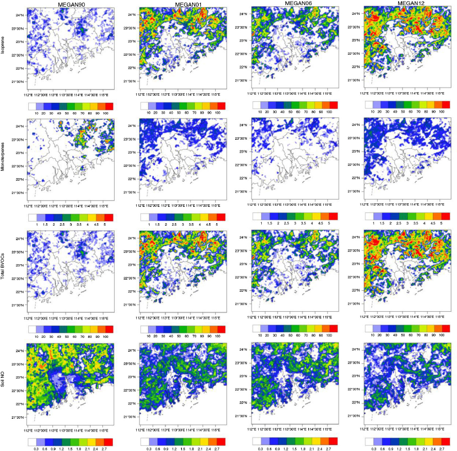 Impacts of decadal variations in natural emissions due to Impacts of decadal variations in natural emissions due to