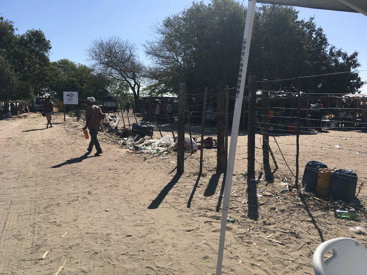 Showing the condition of the Kwaphuza illegal port of entry where people cross without being checked or screened for malaria