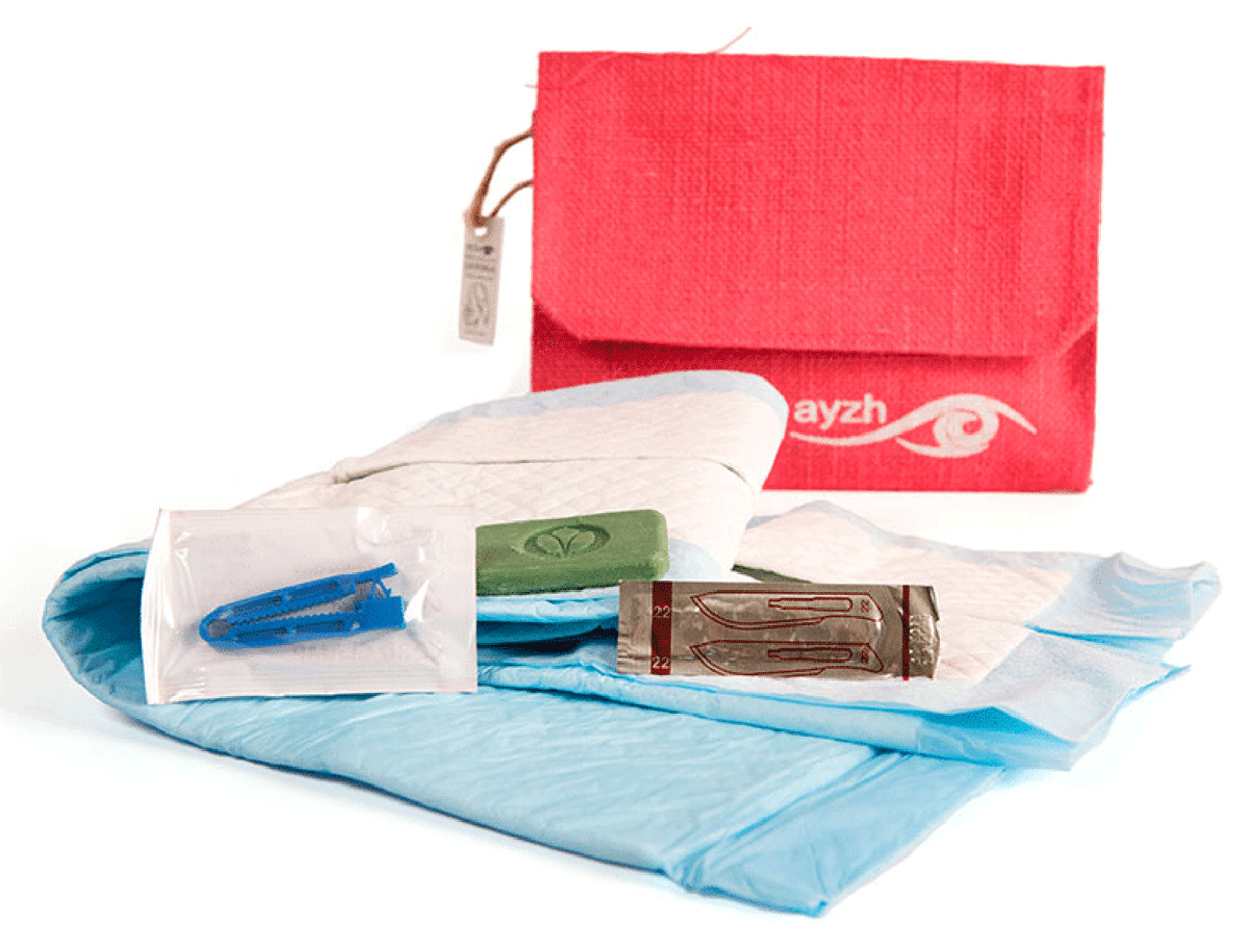 Clean Birth Kit - Clean birth supplies in a Purse