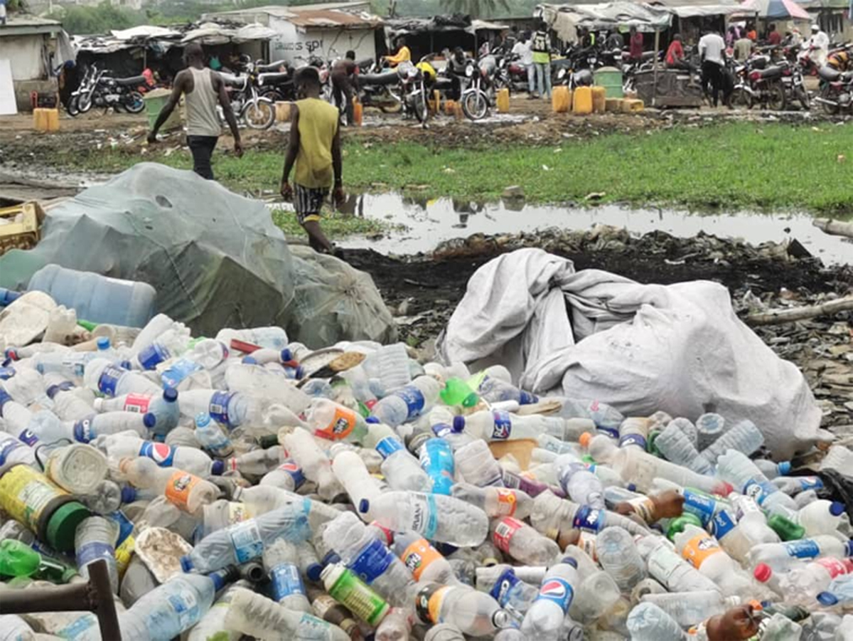 Figure 6.2 Informal waste pickers - transit storage site in Ogun State, Nigeria.