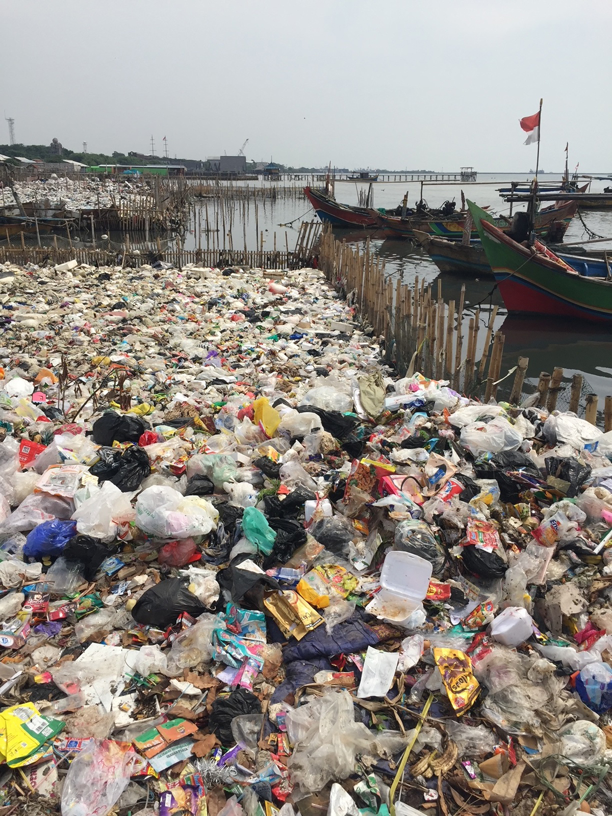 Figure 6.8 Trash next to a waterway in Indonesia.
