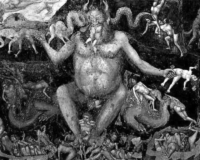 Image of Satan from Giotto’s Last Judgement in the Scrovegni Chapel, Padova. Image: the Art Archive.