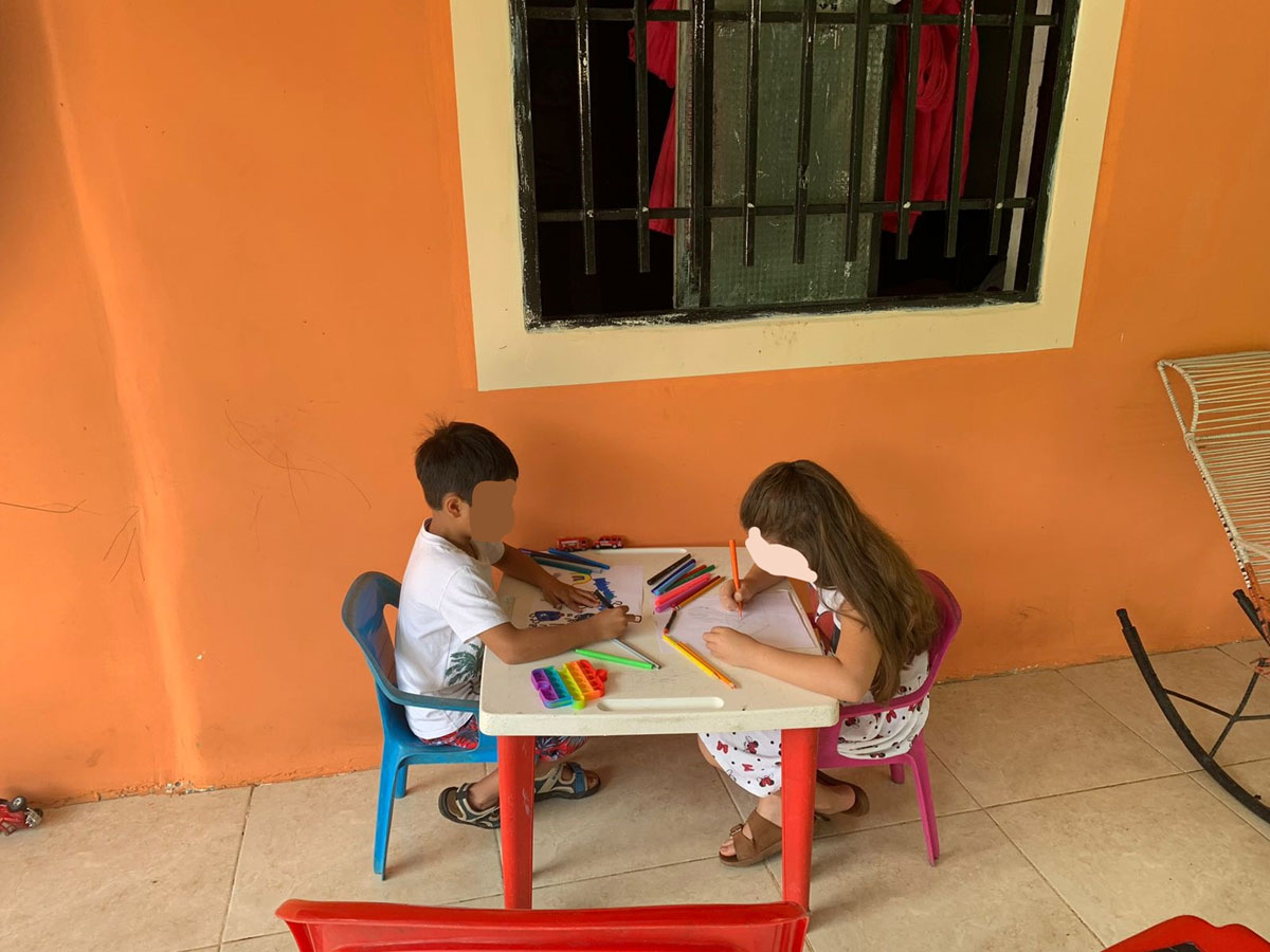 Lucia participating in the different instruments of the
                            investigation