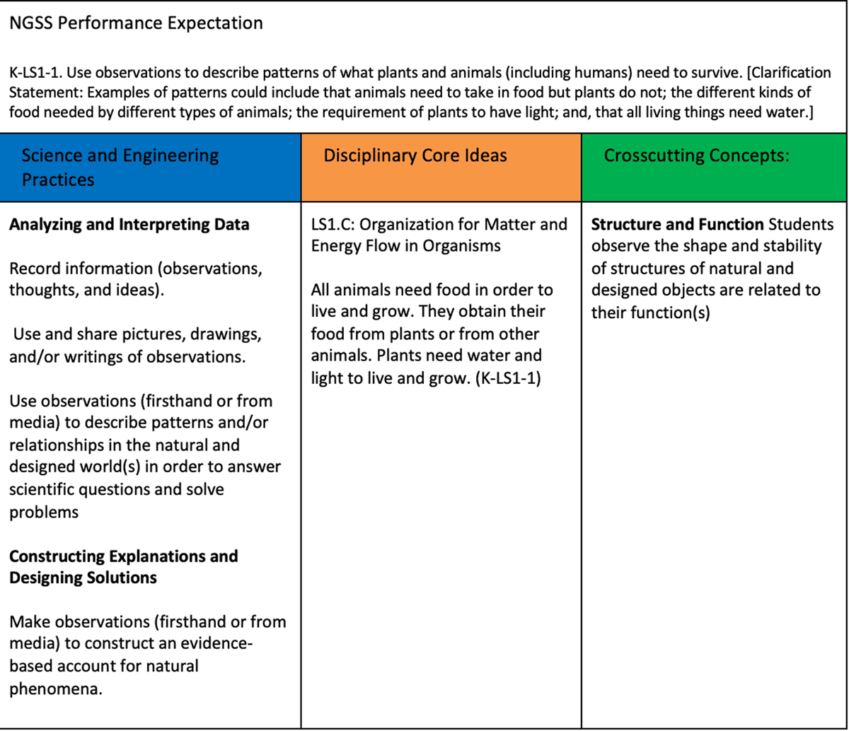 NGSS for this lesson