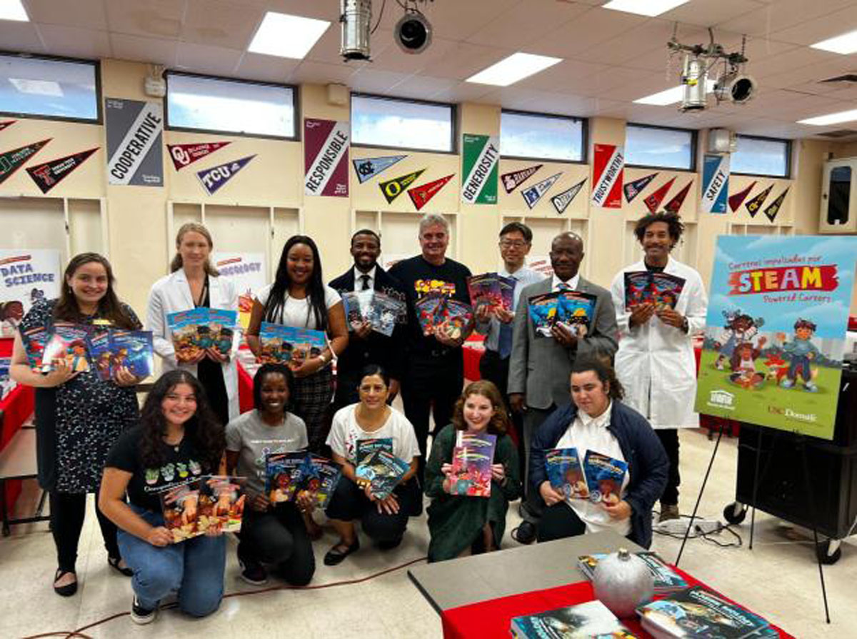 Authors and Scientists of the STEAM Powered Career Series with Room to Read, photo by: Dieuwertje Kast, permission to be reproduced