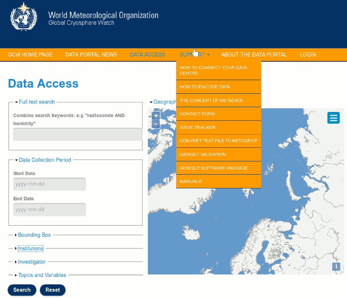 Automatic Data Standardization for the Global Cryosphere Watch