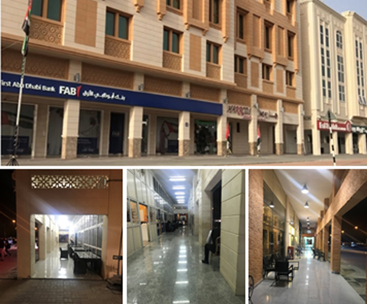 Arcades in the mixed-use buildings in Zone A in Bida Bin Ammar neighborhood