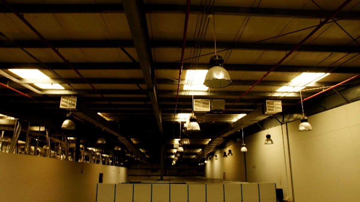 Air-conditioned interior in the industrial area of Dubai