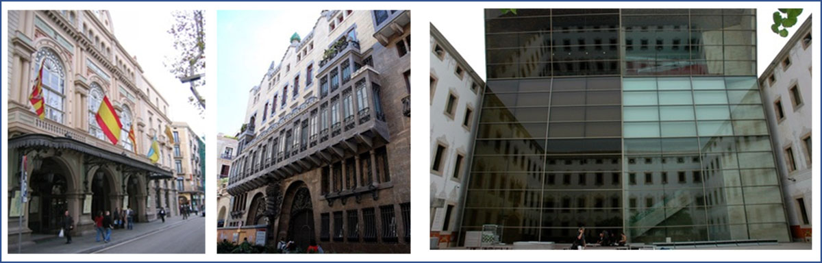 Examples of the selected buildings inside Barcelona’s old
                            city, preserved to the same shapes and given new functions