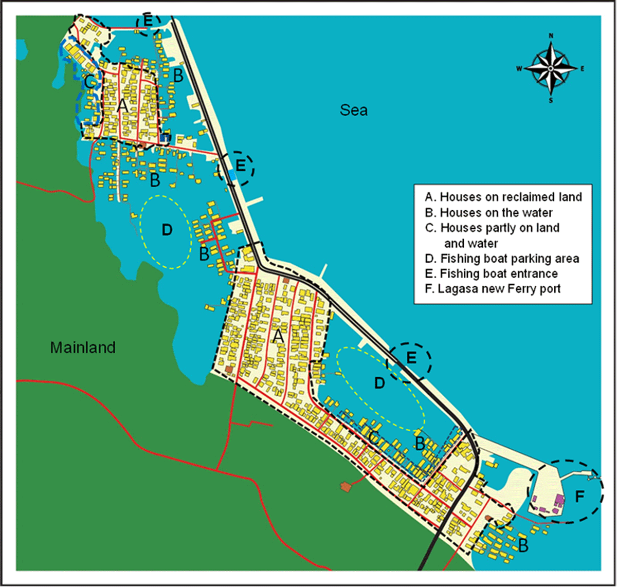 Zoning map of settlement space function