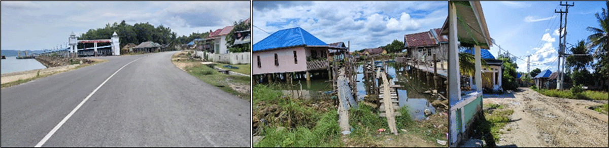 Conditions of main access roads and local roads in the residential area