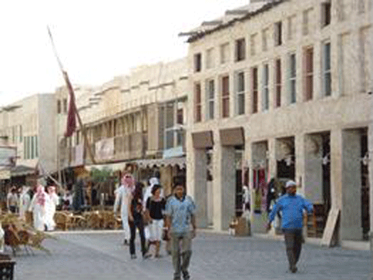 View of the restaurants area in Souk Waqif (Authors 2018)