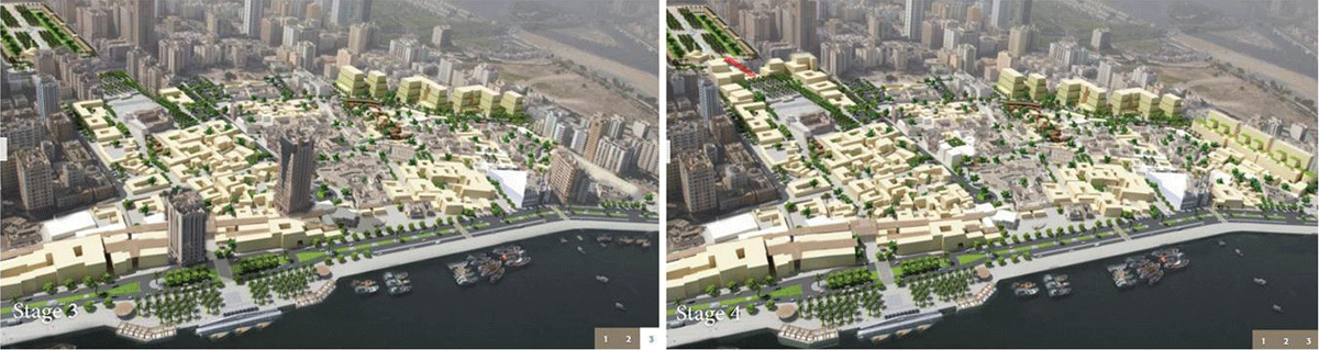 Phases three and four of the project (source: Jumah 2020, based on Heart of Sharjah)