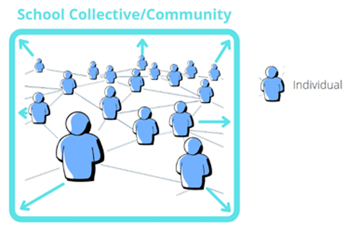 Illustration of interconnection between individual and collective.
