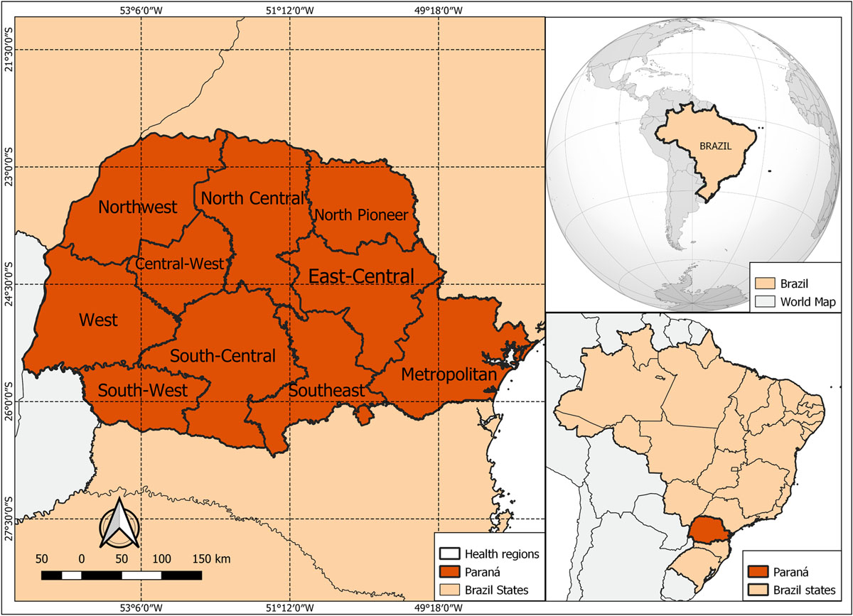 Study conducted in the State of Paraná, Brazil