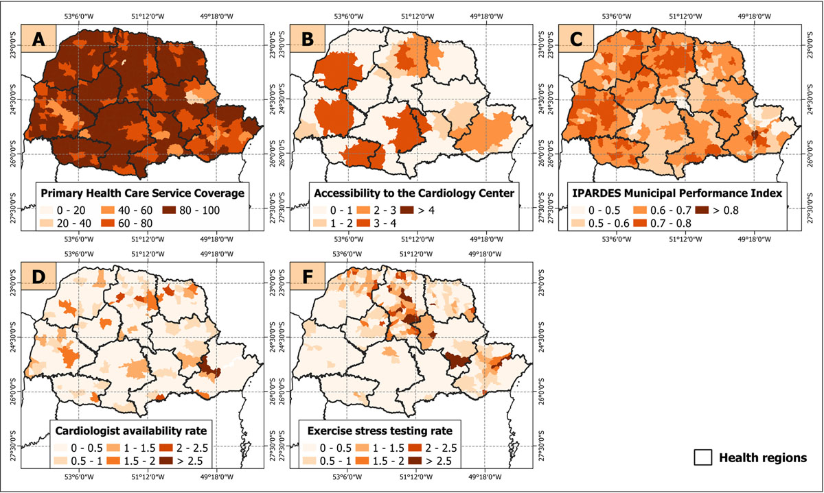 Map of Mean Values of Variables Evaluating the Relative Risk