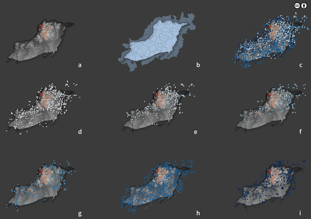 GIS-based visualization of archaeological features by period