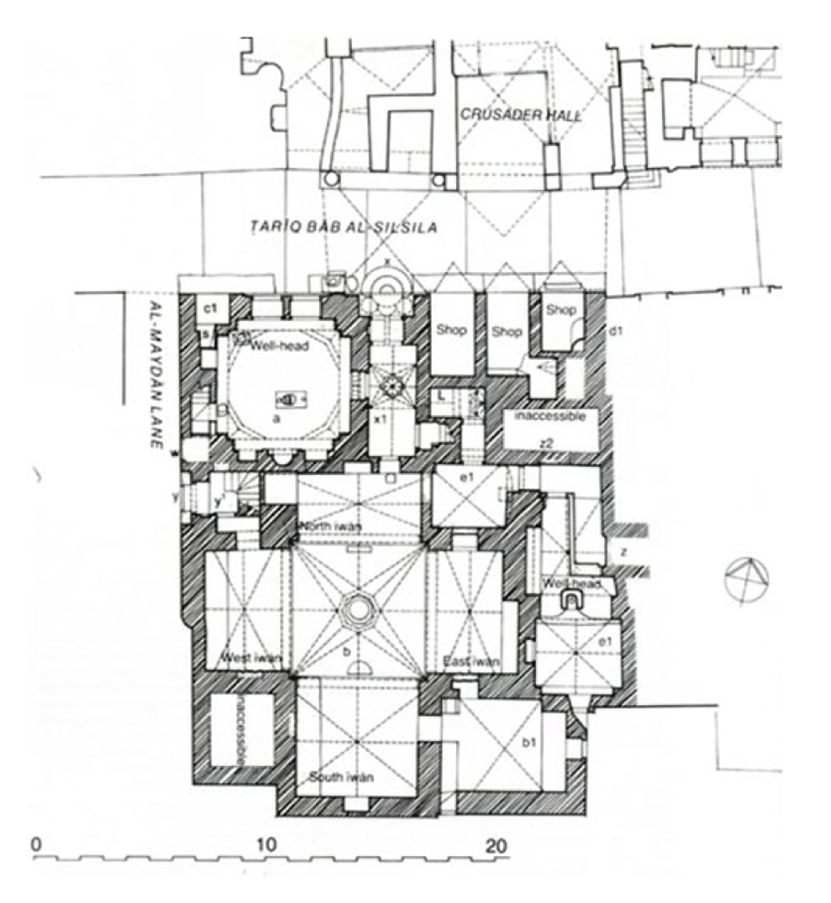 Plan of the Madrassa al-Tashtamuriyya seen from above